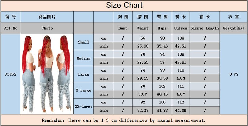 Adogirl Women Cascading Tassel Jeans Pants Button Fly High Waist Fashion Casual Pencil Trousers